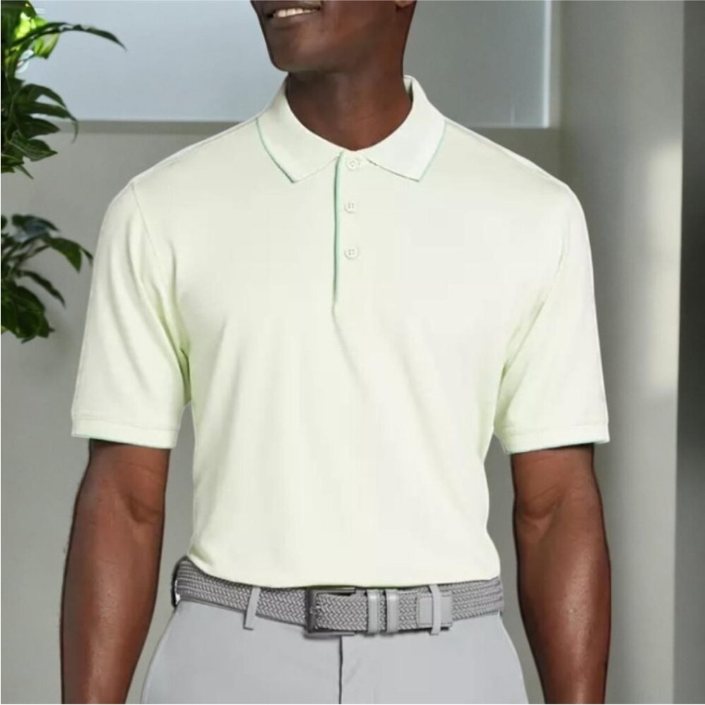Walter Hagen Men's Lime Green Collared Clubhouse Pique Golf Polo T Shirt NWT XL‎